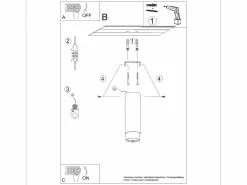 Sollux Lighting Lámpara de techo Alvor moderno de acero - 1 fuentes luminosas 4000K - L.6 x A.22,5 cm - /cromo
