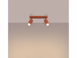 Sollux Lighting Lámpara de techo Briix moderno de acero - 2 fuentes luminosas 4000K - L.30 x A.17 cm - ocre