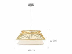 New Rendez-Vous Déco Lámpara de techo de bambú natural 46 cm - Maupiti Beige