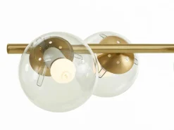 OZAIA Lámpara de techo de latón pulido y 6 globos de cristal - Ancho 98 cm - YUKON