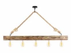 OZAIA Lámpara de techo de madera - lámpara Ancho 100 x Alt. 53 cm - Color natural - EREBOS