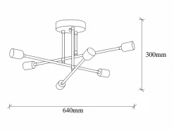Clearance Lámpara de techo de metal - lámpara Ancho 64 x Alt. 30 cm - - FLOWERA Plafón