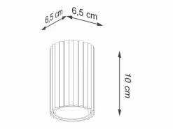Sollux Lighting Lámpara de techo Gloow minimalista de aluminio - 1 fuentes luminosas 4000K - L.6,5 x A.10 cm -