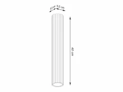 Best Lámpara de techo Gloow minimalista de aluminio - 1 fuentes luminosas 3000K - L.6,5 x A.40 cm - oliva Plafón