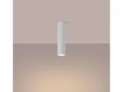 Discount Sollux Lighting Lámpara de techo Gloow minimalista de aluminio - 1 fuentes luminosas 4000K - L.6,5 x A.30 cm - Blanco