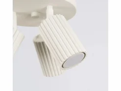 New Sollux Lighting Lámpara de techo Gloow minimalista de aluminio - 3 fuentes luminosas 3000K - L.19,5 x A.18 cm - Beige