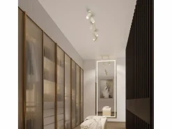 New Sollux Lighting Lámpara de techo Gloow minimalista de aluminio - 3 fuentes luminosas 3000K - L.19,5 x A.18 cm - Beige