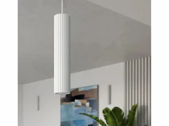 Sollux Lighting Lámpara de techo Gloow minimalista de aluminio - 1 fuentes luminosas 4000K - L.6,5 x A.40 cm - Blanco