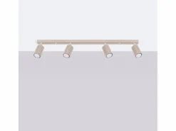 Sale Lámpara De Techo Karbon Minimalista De Aluminio - 4 Fuentes Luminosas - L.81 X A.16,5 Cm - Pardo Plafón