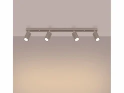 Sale Lámpara De Techo Karbon Minimalista De Aluminio - 4 Fuentes Luminosas - L.81 X A.16,5 Cm - Pardo Plafón
