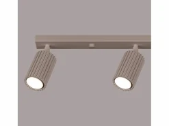 Sale Lámpara De Techo Karbon Minimalista De Aluminio - 4 Fuentes Luminosas - L.81 X A.16,5 Cm - Pardo Plafón