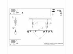 Online Lámpara De Techo Karbon Minimalista De Aluminio - 6 Fuentes Luminosas - L.117 X A.16,5 Cm - Plafón