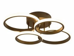 NETTLIFE Lámpara de techo LED , 4 anillos, regulable, color , 48 W, para salón