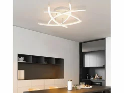 Lámpara de techo LED para dormitorio regulable de 32 W, moderna, de metal , con mando a distancia Plafón