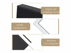 Discount Lámpara de techo LED para dormitorio, 24 W, para sala de estar, blanca cálida, moderna, cuadrada y negra. Plafón