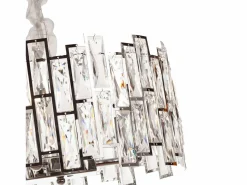 New Lámpara de techo moderna de cristal para salón plateada - Ovalada 80 cm - New York Lámpara Suspendida