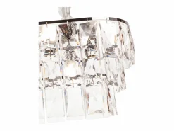 Lámpara de techo moderna de cristal para salón plateada - Ovalada 80 cm - San Francisco