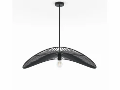 Outlet Lámpara de techo negra de papel de cuerda 75 cm - Mada Lámpara Suspendida