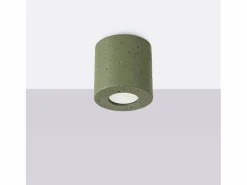 Best Lámpara de techo Orbis industrial de concreto - 1 fuentes luminosas - L.10 x A.10 cm - oliva Plafón
