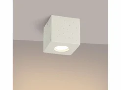 Outlet Lámpara de techo Quad industrial de concreto - 1 fuentes luminosas - L.10 x A.10 cm - Plafón