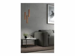 Sale Lámpara de techo TANIA estilo moderno - Alt. 33 cm - GU10 50W - base ø8 cm- acero y cobre- IP20 Cobrizo