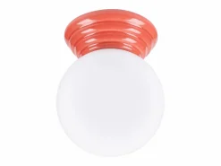 Sale Lámpara de techo Zori minimalista de cerámica/vidrio vidriado - 1 fuentes luminosas - L.12 x A.12 cm - durazno Plafón