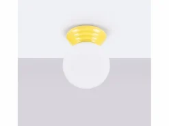 Sollux Lighting Lámpara de techo Zori minimalista de cerámica/vidrio vidriado - 1 fuentes luminosas - L.12 x A.12 cm -