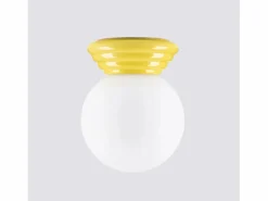 Sollux Lighting Lámpara de techo Zori minimalista de cerámica/vidrio vidriado - 1 fuentes luminosas - L.12 x A.12 cm -