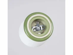 Outlet Sollux Lighting Lámpara de techo Zori minimalista de cerámica/vidrio vidriado - 1 fuentes luminosas - L.12 x A.12 cm - oliva Verde