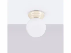 Best Lámpara de techo Zori minimalista de cerámica/vidrio vidriado - 1 fuentes luminosas - L.12 x A.12 cm - Plafón