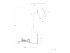Ledkia Lámpara Flexo Escritorio de Metal con Portalápices Waal