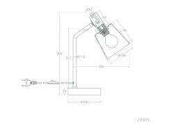 Ledkia Lámpara Flexo Escritorio Metal Tatlin