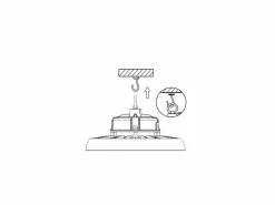 Online Lámpara LED Industrial UFO 150W y 22500 lúmenes IP65 4000K - Proyector LED Alcapower Negro