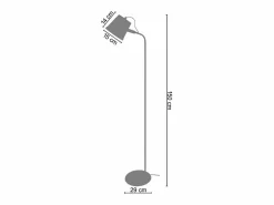 Best Lámpara para Escritorio ,metal , ,A 150xD29xP29cm Lámpara De Pie