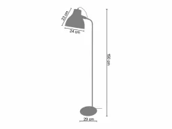 Hot TOSEL Lámpara para Escritorio ,metal,Negro ,A150xD29x P29cm Rosa
