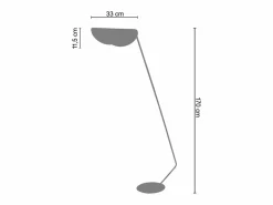 Lámpara para Escritorio ,metal,-,A174xD33xP70cm Lámpara De Pie