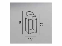 Lámpara solar y recargable para interior/exterior LANTERNA de Perenz Bianco Opaco