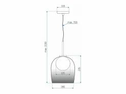 Clearance Lámpara Toolight App1026-1Cp Black Lámpara Suspendida