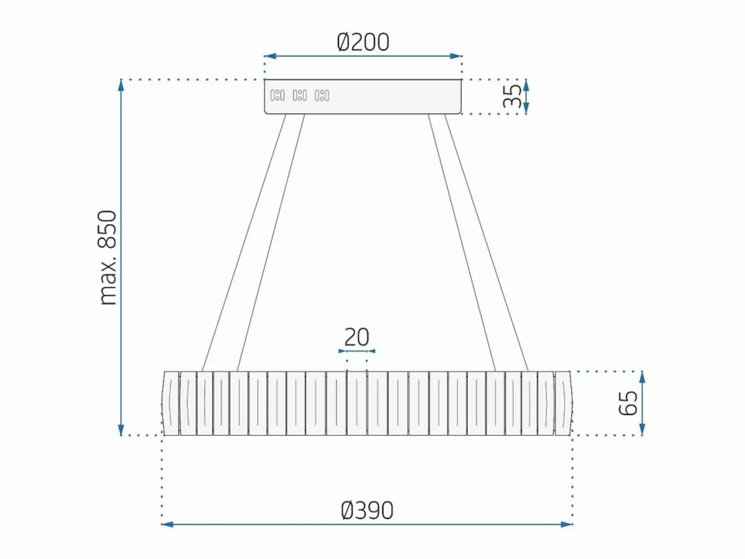 Online Lámpara Toolight App1040-Cp Grey Lámpara Suspendida