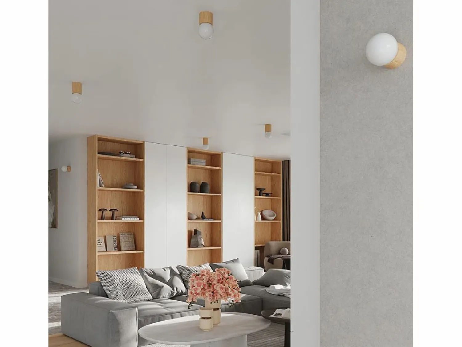 Sollux Lighting Lámparas De Escritorio Boomo Moderno De Madera - 1 Fuentes Luminosas - L.12 X A.21 Cm - Madera Natural Color natural claro
