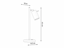 New Lámparas de escritorio Briix moderno de acero - 1 fuentes luminosas 3000K - L.14,5 x A.43 cm - Lámpara De Escritorio
