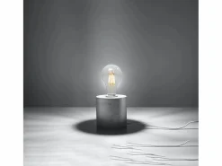 Sollux Lighting Lámparas de escritorio Nalvado industrial de concreto - 1 fuentes luminosas 4000K - L.10 x A.10 cm - Gris