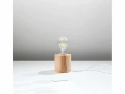 New Lámparas de escritorio Nalvado escandinavo de madera - 1 fuentes luminosas 3000K - L.10 x A.10 cm - madera natural Lámpara De Mesa