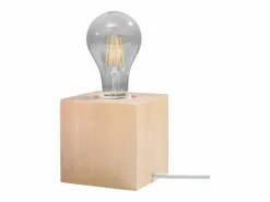 Sollux Lighting Lámparas de escritorio Zxina escandinavo de madera - 1 fuentes luminosas 4000K - L.10 x A.10 cm - madera natural