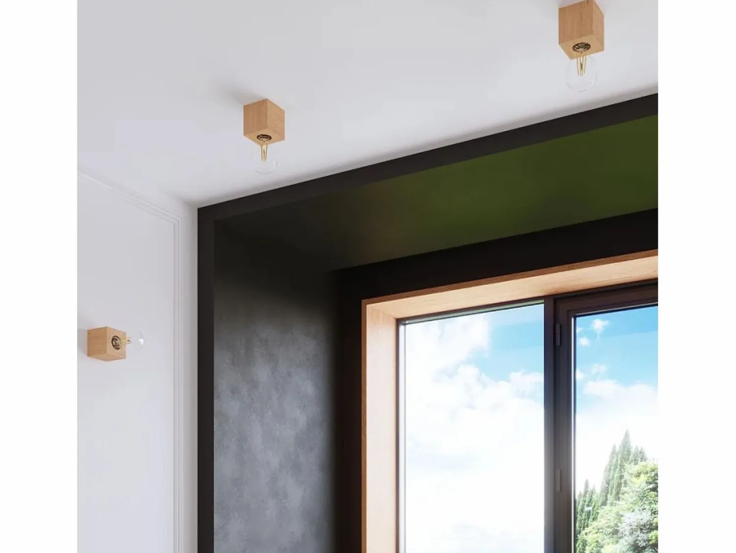 Sollux Lighting Lámparas de escritorio Zxina escandinavo de madera - 1 fuentes luminosas 4000K - L.10 x A.10 cm - madera natural