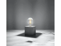 Sale Lámparas de escritorio Zxina industrial de concreto - 1 fuentes luminosas 4000K - L.10 x A.10 cm - Lámpara De Mesa