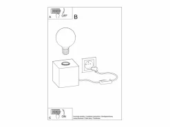 Sale Lámparas de escritorio Zxina industrial de concreto - 1 fuentes luminosas 4000K - L.10 x A.10 cm - Lámpara De Mesa