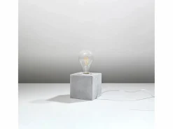 Hot Lámparas de escritorio Zxina industrial de concreto - 1 fuentes luminosas 3000K - L.10 x A.10 cm - Lámpara De Escritorio
