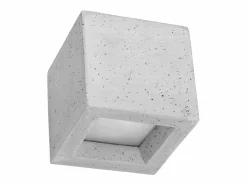 Sollux Lighting Lámparas de pared Astra moderno de hormigón/vidrio - 1 fuentes luminosas 3000K - L.12 x A.10 cm -