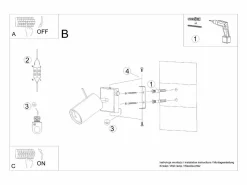 Best Lámparas de pared Briix moderno de acero - 1 fuentes luminosas 3000K - L.8 x A.16 cm - Aplique Para Pared